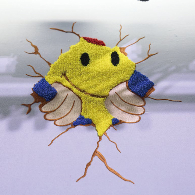 Mixed terry embroidery